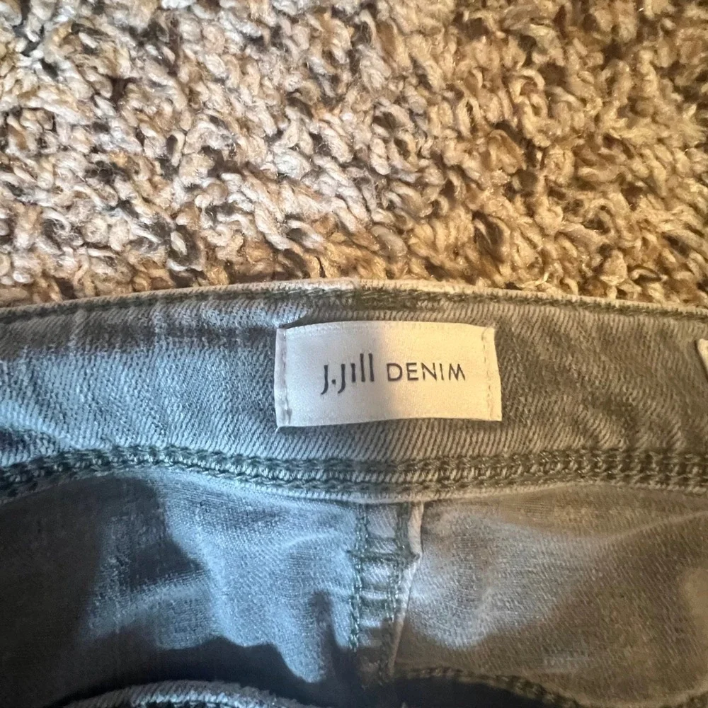 J.Jill Denim Authentic Fit Slim Ankle Green Jeans Womens Size 12 Stretch Casual